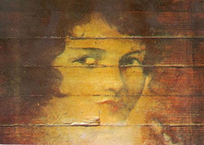 The Face on the Barroom Floor: a woman’s face painted on the wooden floorboards of the Teller House bar